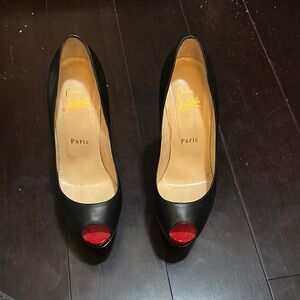 Christian Louboutin Black and Red Women's Shoes